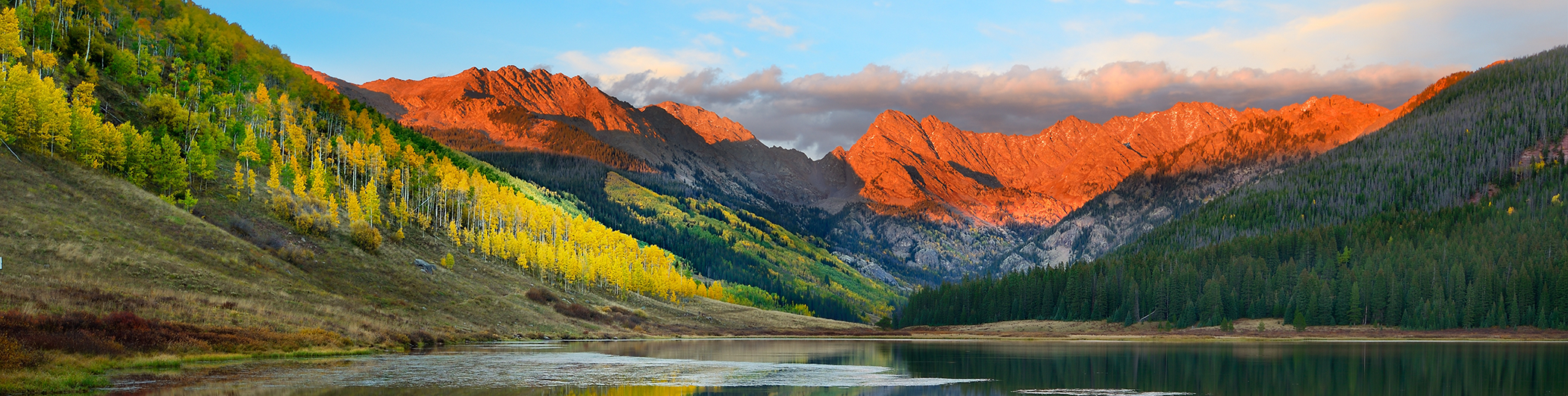 View of landscape with reddish mountains