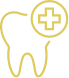 Icon of tooth with medical cross
